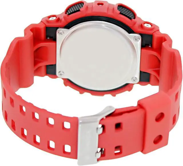 Alt view image 3 of 18 - Casio Mens XL G-Shock - Ana-Digi - Red Design - Black Negative Digital Display
