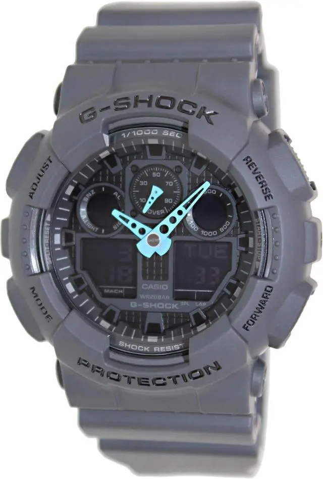 Alt view image 4 of 16 - Casio GA100C-8A G-Shock Black Plastic Resin Case and Bracelet Digital-Analog Dial