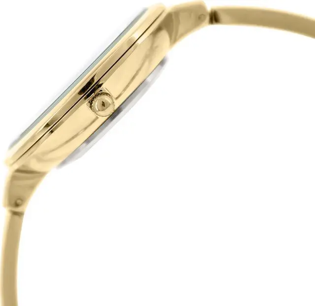 Alt view image 2 of 6 - Anne Klein Women's AK-1470GBST Gold Stainless-Steel Quartz Watch with Black Dial