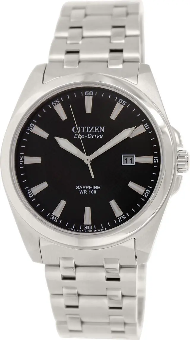 Alt view image 4 of 20 - Citizen Eco-Drive WR100 Sapphire Glass Black Dial Men's watch #BM7100-59E