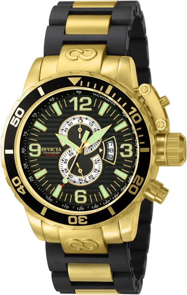 Alt view image 12 of 15 - Invicta Men's Corduba Chronograph Goldplated & Rubber