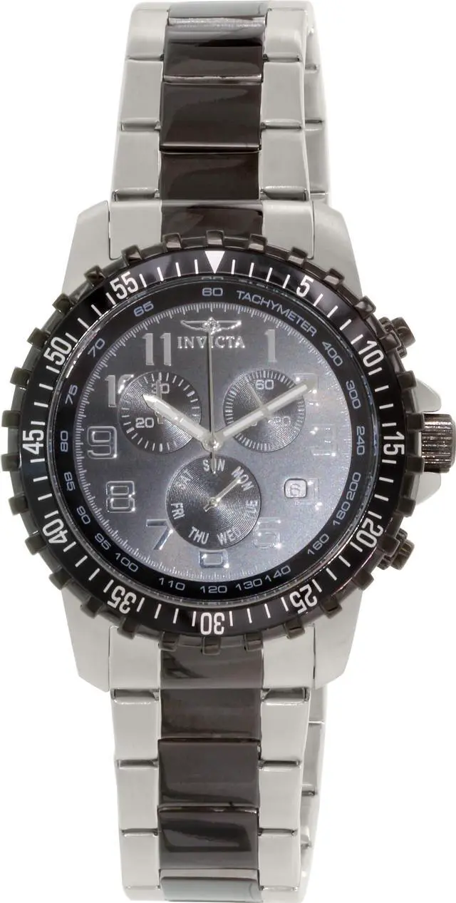 Alt view image 6 of 13 - Men's Invicta II 1326 Chronograph Black Dial Two Tone Watch