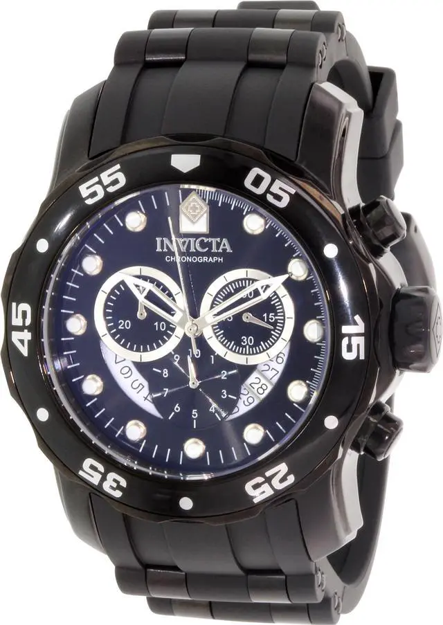 Alt view image 3 of 15 - Invicta Men's Pro Diver 6986  Stainless Steel, Silicone Chronograph  Watch