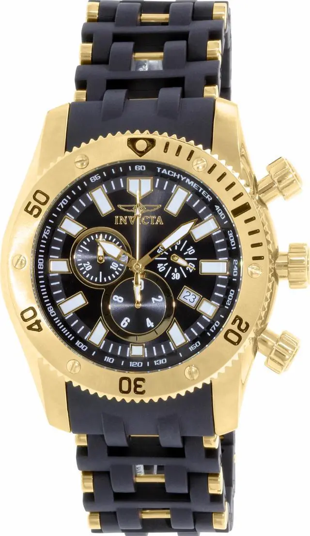 Alt view image 3 of 20 - Invicta  Sea Spider 0140  Stainless Steel, Polyurethane Chronograph  Watch