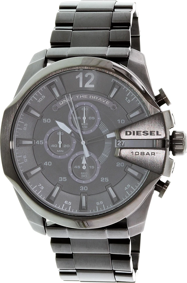 Alt view image 2 of 14 - Diesel Men's Mega Chief Chronograph Stainless Steel Watch - Black