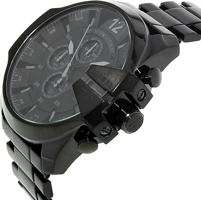 Alt view image 3 of 14 - Diesel Men's Mega Chief Chronograph Stainless Steel Watch - Black
