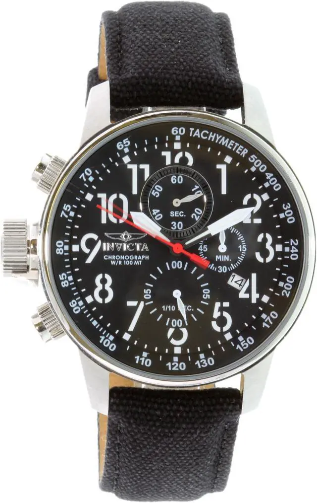 Alt view image 2 of 15 - Invicta 1512 Men's Black 1/10 Second Lefty Chronograph