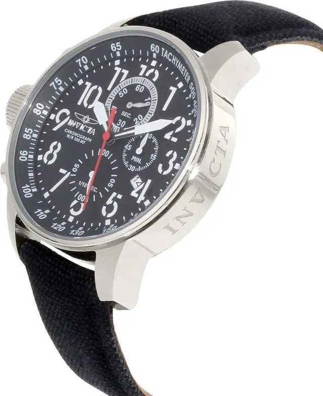 Alt view image 3 of 15 - Invicta 1512 Men's Black 1/10 Second Lefty Chronograph