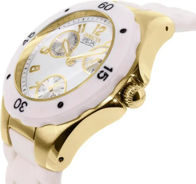 Alt view image 9 of 17 - Invicta 18796 Women's Chronograph White Polyurethane Flame Fusion Watch