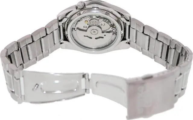 Alt view image 4 of 8 - Seiko 5 #SNKL51K1 Men's Stainless Steel Silver Dial Self Winding Automatic Watch