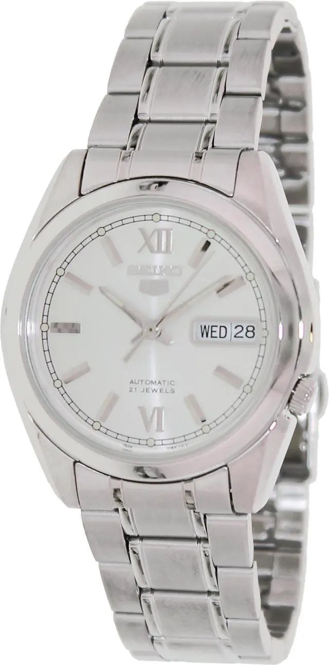 Alt view image 2 of 8 - Seiko 5 #SNKL51K1 Men's Stainless Steel Silver Dial Self Winding Automatic Watch