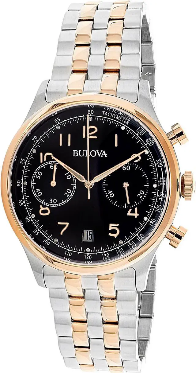 Alt view image 6 of 15 - citizen 98B248 Mens Silver & Rose Gold Finish Chronograph Watch