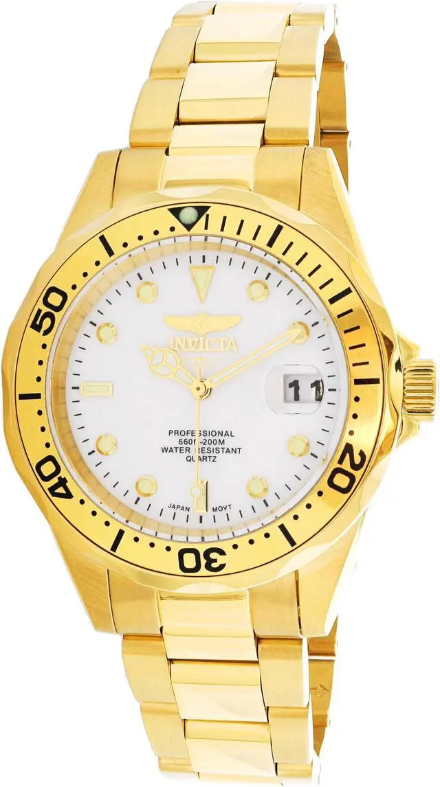 Alt view image 8 of 13 - Invicta Men's Pro Diver 23kt Goldplated
