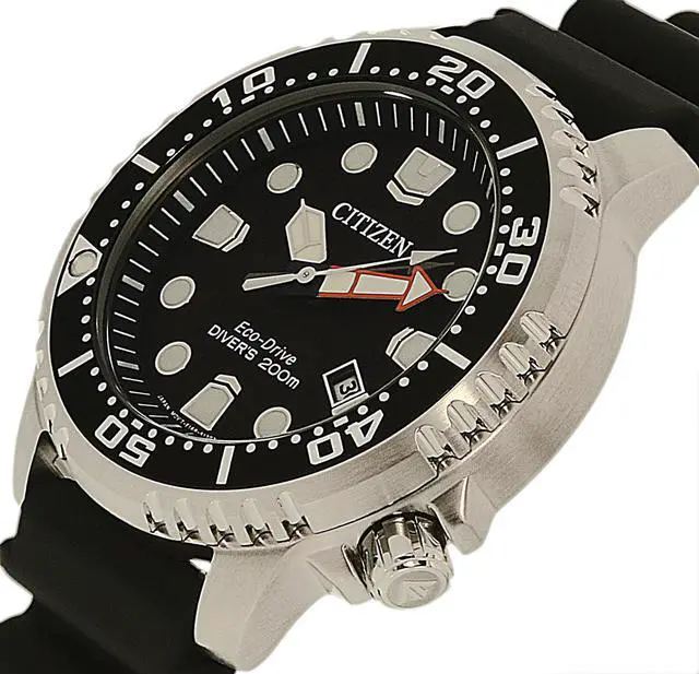 Alt view image 5 of 14 - Citizen Promaster Diver BN0150-28E Black/Black Polyurethane Analog Eco-Drive E168 Men's Watch