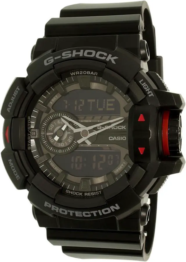 Alt view image 3 of 6 - Casio Men's G-Shock GA400-1B Black Resin Quartz Watch