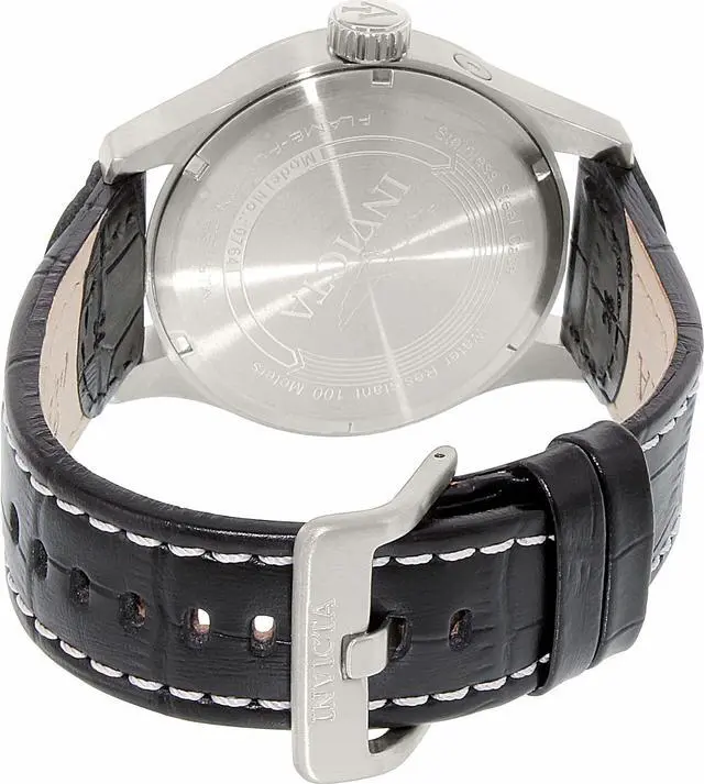 Alt view image 11 of 17 - Men's Invicta II Black Dial Black Calf Leather