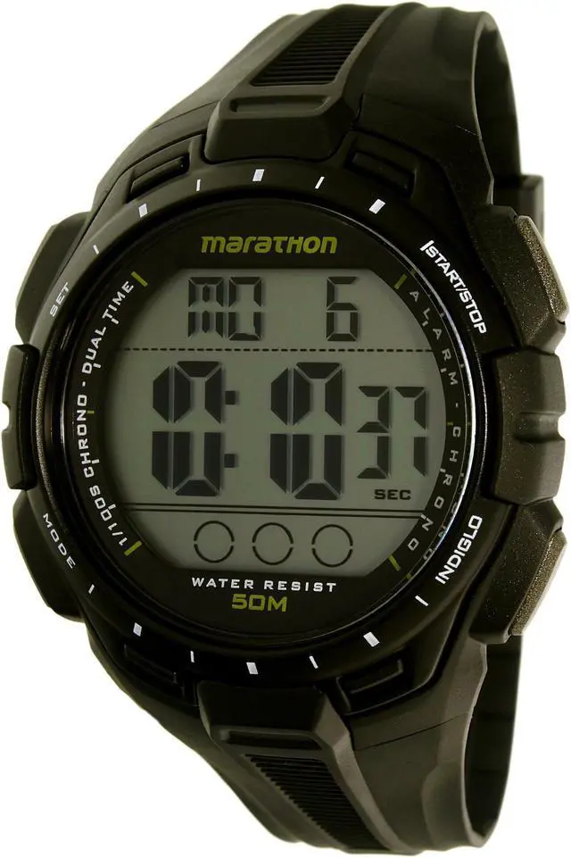 Alt view image 2 of 12 - Timex Men Marathon | 24-Hour Stopwatch Two-Time Zones Black | Sport TW5K94800