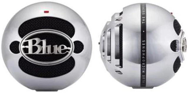 Alt view image 3 of 6 - Blue Microphones Snowball (Brushed Aluminum) Condenser USB Microphone with Cardioid and Omnidirectional Pickup Patterns, 10dB Pad, and Included Stand and Cable - Brushed Aluminum