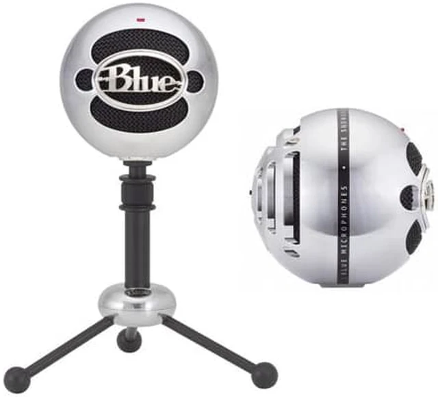 Alt view image 2 of 6 - Blue Microphones Snowball (Brushed Aluminum) Condenser USB Microphone with Cardioid and Omnidirectional Pickup Patterns, 10dB Pad, and Included Stand and Cable - Brushed Aluminum