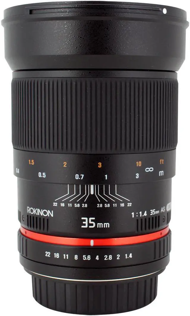 Alt view image 3 of 11 - Rokinon 35mm f/1.4 Wide Angle Lens w/ Automatic Chip for Nikon DSLR Cameras - RK35MAFN