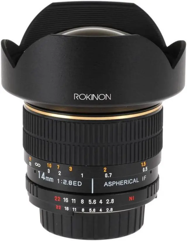 Alt view image 5 of 20 - Rokinon 14mm f/2.8 IF ED UMC Lens For Canon EF (FE14M-C)
