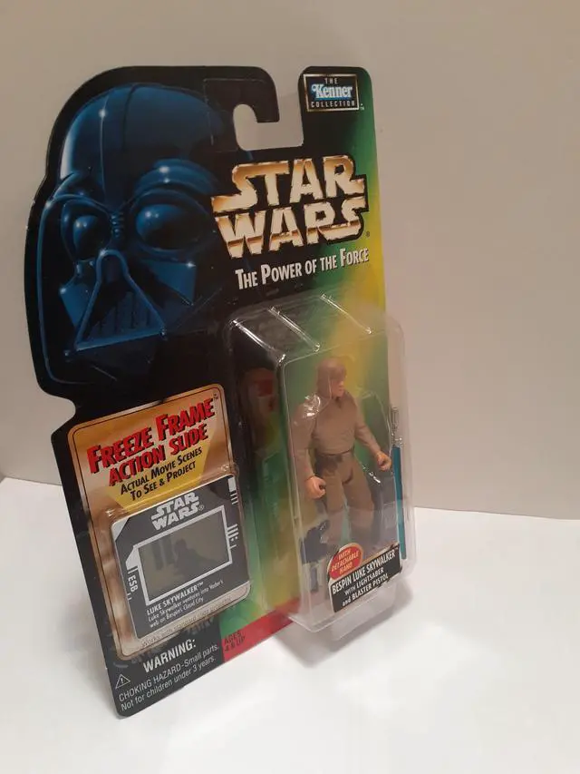 Alt view image 2 of 2 - Star Wars Power of the Force Bespin Luke Skywalker with Lightsaber and Blaster Pistol Freeze Frame Action Figure.