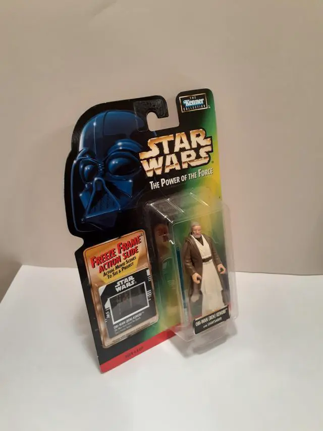 Alt view image 2 of 2 - Star Wars Power of the Force Obi-Wan (Ben) Kenobi with Lightsaber Freeze Frame Action Figure.