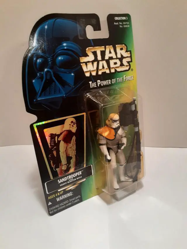 Alt view image 2 of 2 - Star Wars Power of the Force Green Card Sandtrooper with Heavy Blaster Rifle Action Figure