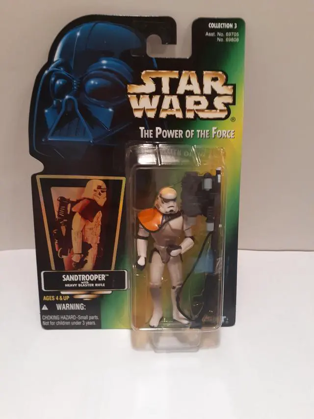 Main image of Star Wars Power of the Force Green Card Sandtrooper with Heavy Blaster Rifle Action Figure