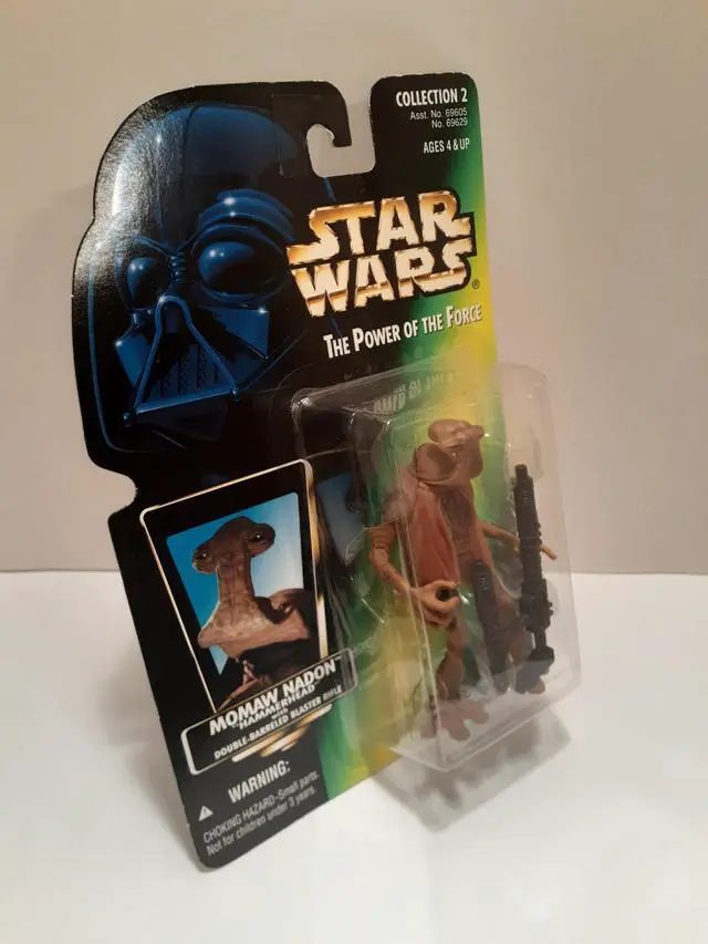 Alt view image 2 of 2 - Star Wars Power of the Force Green Card Momaw Nadon "Hammerhead" with Heavy Double-Barreled Blaster Rifle Action Figure