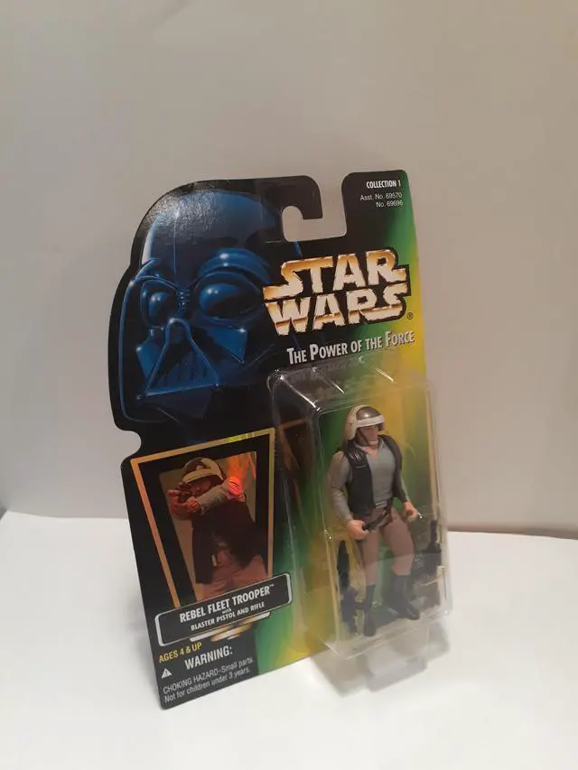Alt view image 2 of 2 - Star Wars Power of the Force Green Card Rebel Fleet Trooper with Blaster Pistol and Rifle Action Figure