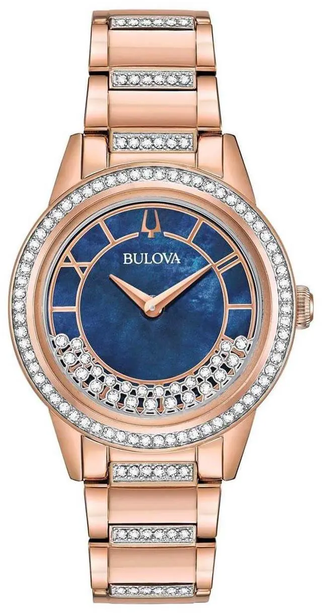 Alt view image 12 of 20 - Bulova Ladies TurnStyle Rose Gold Plated Stainless Steel Quartz Watch 98L247