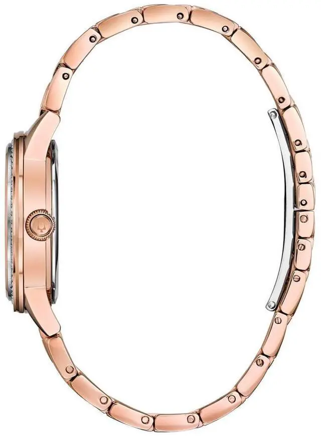 Alt view image 14 of 20 - Bulova Ladies TurnStyle Rose Gold Plated Stainless Steel Quartz Watch 98L247