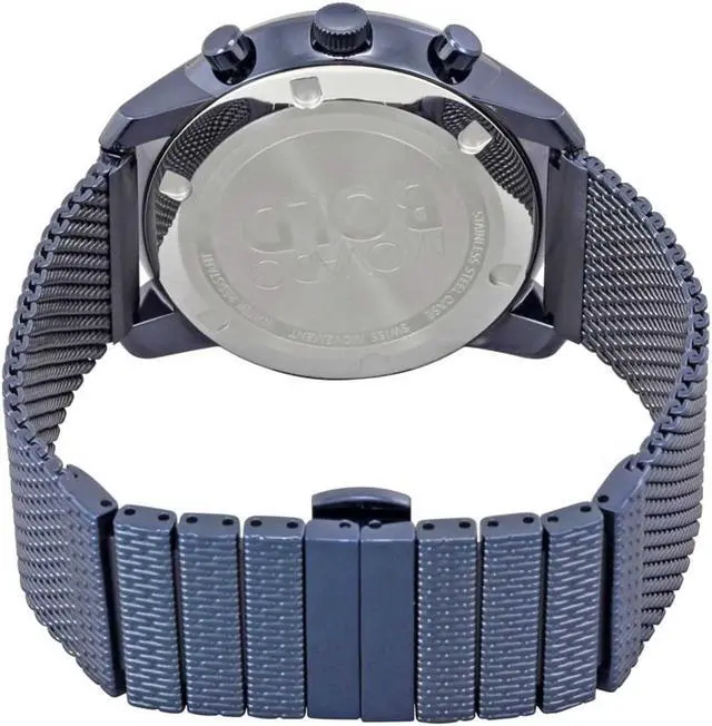 Alt view image 13 of 14 - Movado Bold Sport Mens Silver Dial Mesh Bracelet Swiss Quartz Watch 3600768