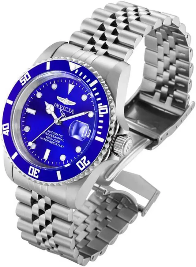 Alt view image 7 of 9 - Invicta Men's Pro Diver Steel Bracelet & Case Automatic Blue Dial Watch 29179