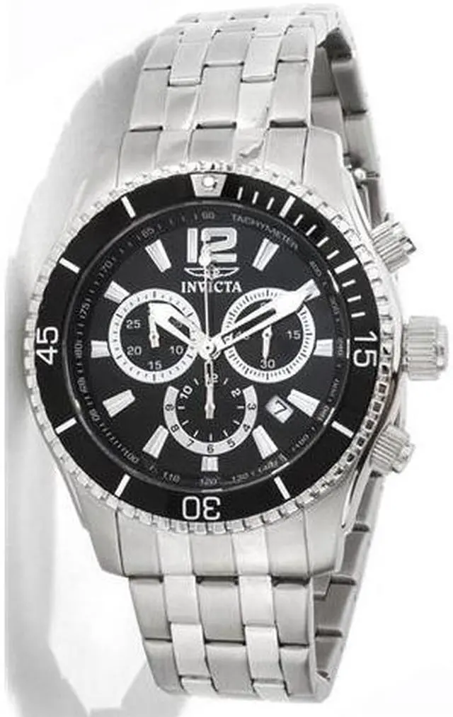 Main image of Invicta 0621 Men's Stainless Steel Black Dial Chronograph