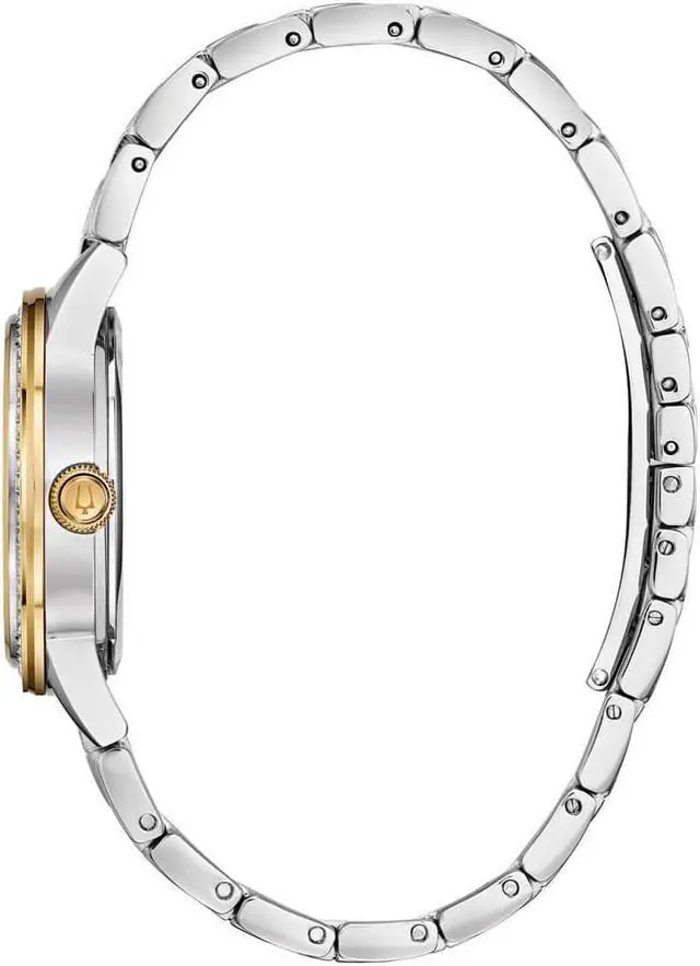 Alt view image 11 of 15 - Bulova TurnStyle Ladies Gold Plated Stainless Steel Quartz Watch 98L245