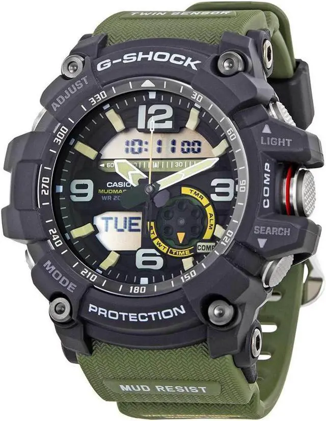 Alt view image 4 of 12 - Casio GG10001A3 Mens Green G-Shock Mudmaster Watch