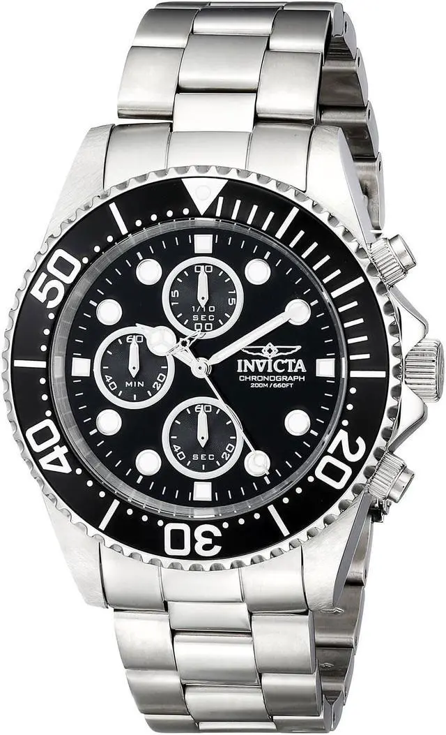 Alt view image 9 of 12 - Invicta  Pro Diver 1768  Stainless Steel Chronograph  Watch