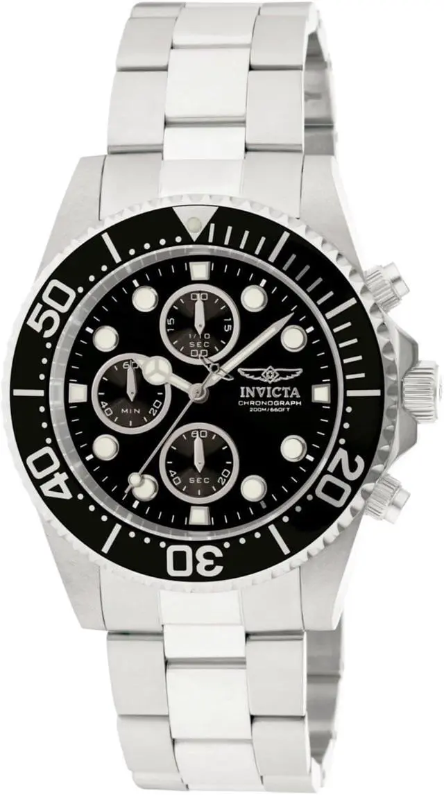 Alt view image 10 of 12 - Invicta  Pro Diver 1768  Stainless Steel Chronograph  Watch