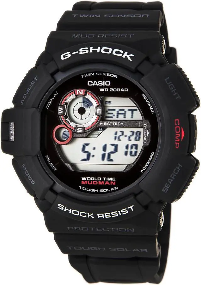 Alt view image 6 of 13 - Casio G9300-1 Men's G-Shock Moon Phase World Timer Alarm Watch