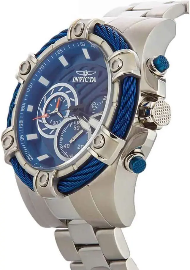 Alt view image 13 of 20 - Invicta Men's 25513 Bolt Quartz Chronograph Blue Dial Watch