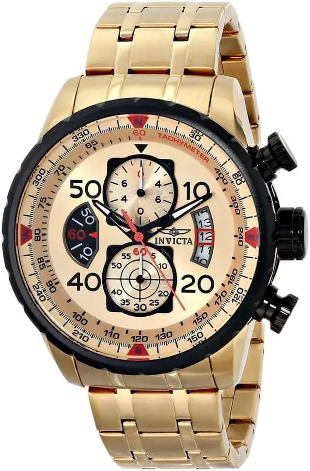 Alt view image 12 of 14 - Invicta  Aviator 17205  Stainless Steel Chronograph  Watch