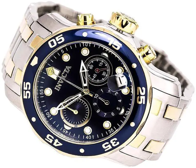 Alt view image 12 of 19 - Invicta  Pro Diver 0077  Stainless Steel Chronograph  Watch