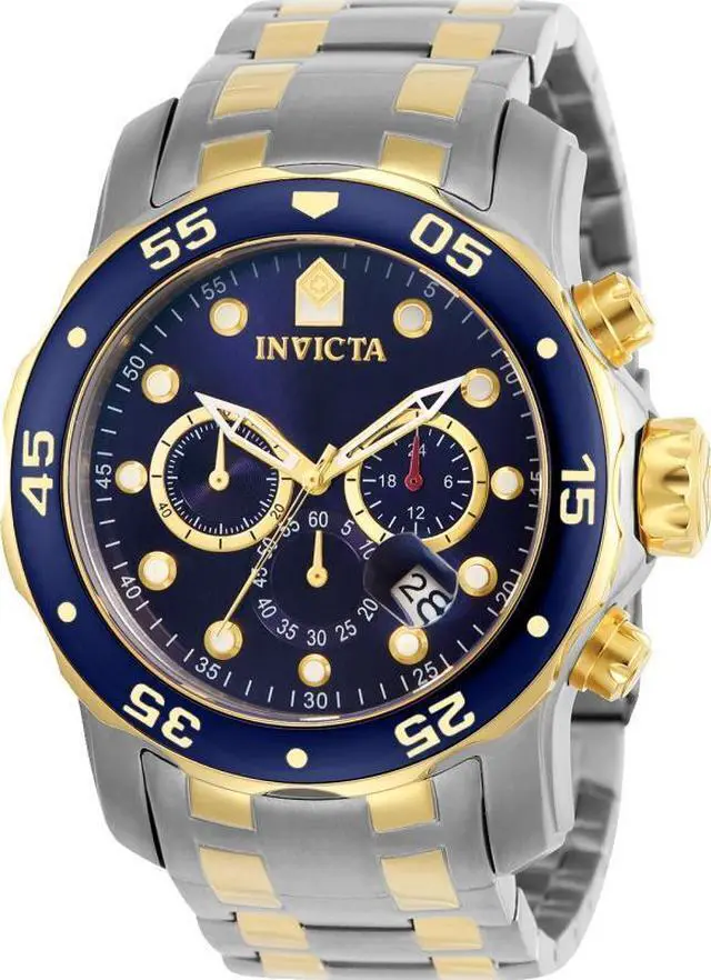 Alt view image 11 of 19 - Invicta  Pro Diver 0077  Stainless Steel Chronograph  Watch