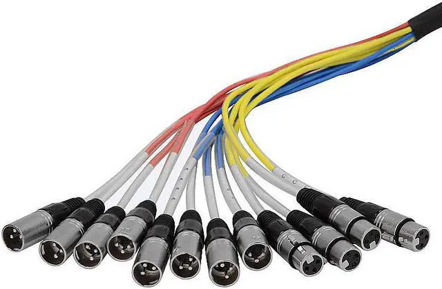 Alt view image 4 of 7 - Seismic Audio - Snake Cable 8 Channel XLR Sends with  4 Channel XLR Returns - 50 Feet