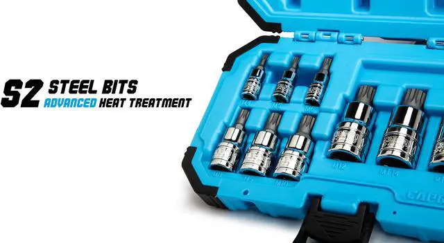 Alt view image 2 of 13 - Capri Tools XZN Triple Square Spline Bit Socket Set, Metric, 10-Piece