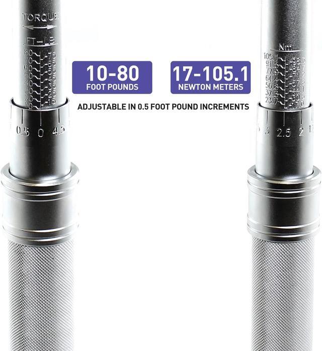 Alt view image 5 of 16 - Capri Industrial Series 3/8in 10-80 FT-LB Torque Wrench
