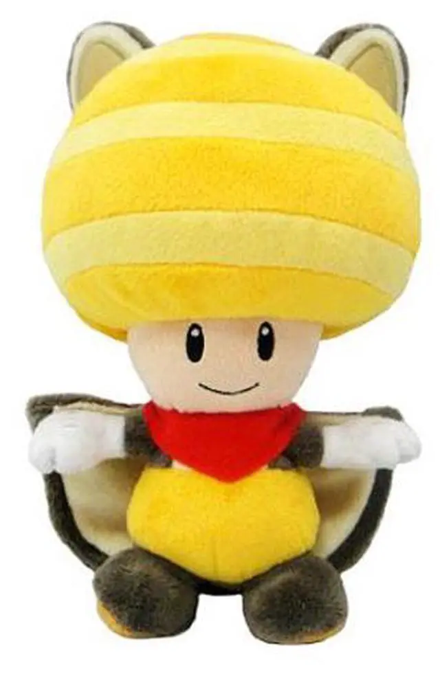 Main image of Super Mario Bros. Yellow Flying Squirrel Toad 8-Inch Plush