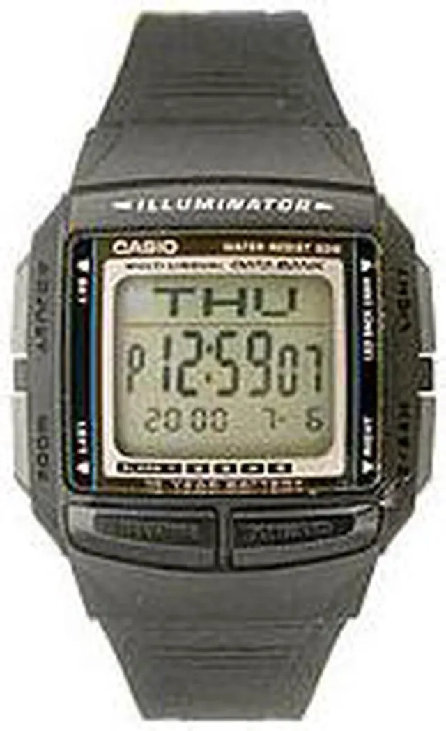 Main image of Casio DB36-1AV Casual Men's Multi-Lingual Databank Digital Sports Watch - Black